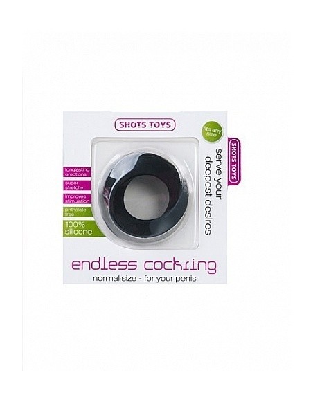 Pierścień na Penisa na penisa Endless Cockring - Regular - Black - Pierścienie erekcyjne niewibrujące - 2