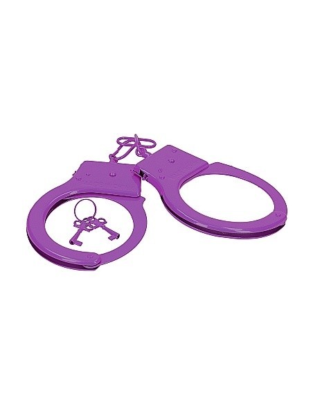 Kajdanki erotyczne Metal Handcuffs - Purple - Kajdanki erotyczne - 2