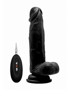 Realistyczny wibrator With Scrotum - Black 8'' - Wibratory Realistyczne - 1
