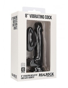 Realistyczny wibrator With Scrotum - Black 8'' - Wibratory Realistyczne - 1 2