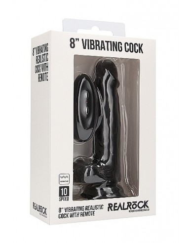 Realistyczny wibrator With Scrotum - Black 8'' - Wibratory Realistyczne - 2