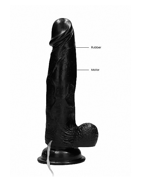 Realistyczny wibrator With Scrotum - Black 8'' - Wibratory Realistyczne - 3