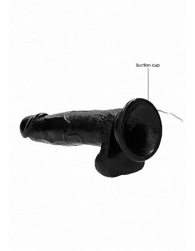 Realistyczny wibrator With Scrotum - Black 8'' - Wibratory Realistyczne - 6
