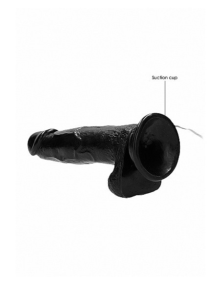 Realistyczny wibrator With Scrotum - Black 8'' - Wibratory Realistyczne - 6