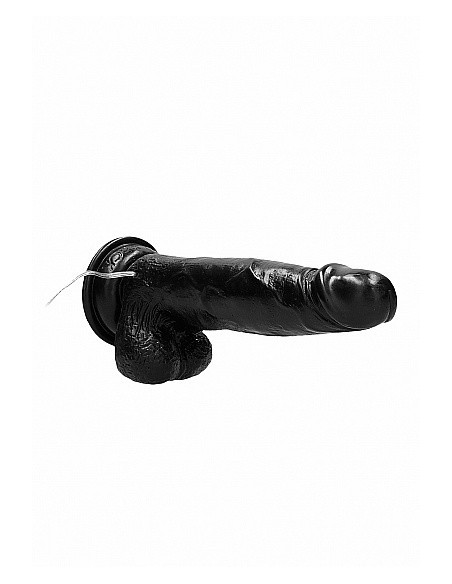 Realistyczny wibrator With Scrotum - Black 8'' - Wibratory Realistyczne - 7