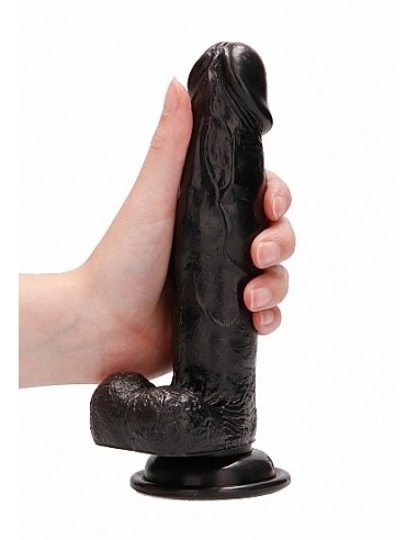 Realistyczny wibrator With Scrotum - Black 8'' - Wibratory Realistyczne - 12
