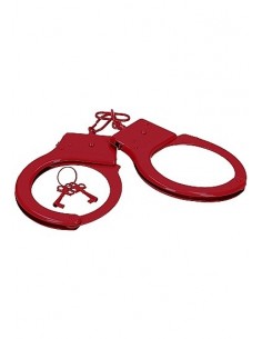 Kajdanki erotyczne Metal Handcuffs - Red - Kajdanki erotyczne - 1 2