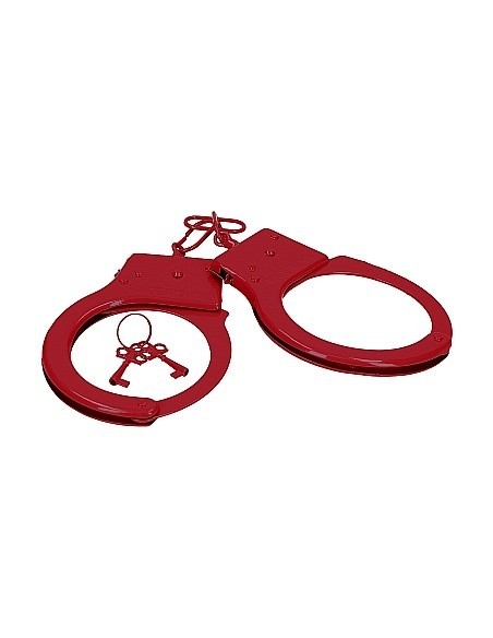 Kajdanki erotyczne Metal Handcuffs - Red - Kajdanki erotyczne - 2