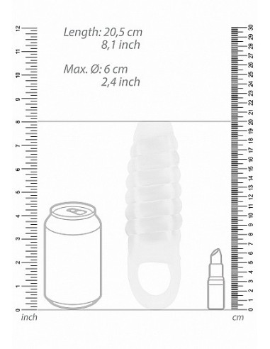 Nakładka Na Penisa No.21 - Dong Extension - Transparent - Przedłużki i nakładki na penisa - 4
