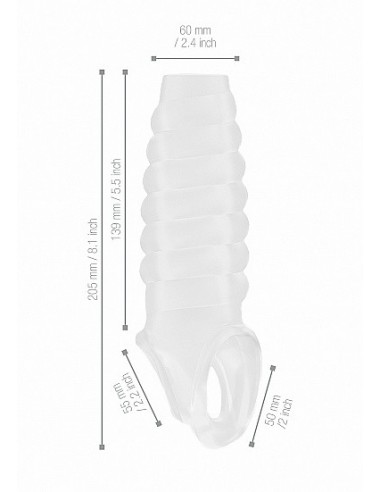 Nakładka Na Penisa No.21 - Dong Extension - Transparent - Przedłużki i nakładki na penisa - 9