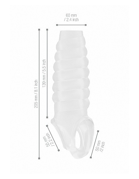 Nakładka Na Penisa No.21 - Dong Extension - Transparent - Przedłużki i nakładki na penisa - 9