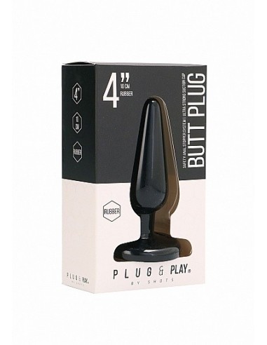 Korek analny zatyczka Butt Plug - Basic - 4 Inch - Black - Korki analne pozostałe - 2