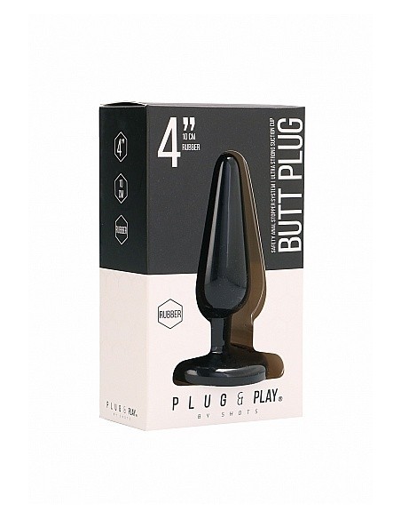 Korek analny zatyczka Butt Plug - Basic - 4 Inch - Black - Korki analne pozostałe - 2