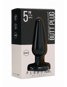 Korek analny zatyczka Butt Plug - Basic - 5 Inch - Black - Korki analne pozostałe - 1 2