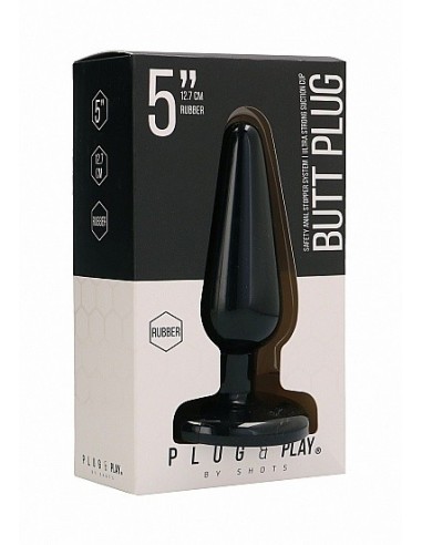 Korek analny zatyczka Butt Plug - Basic - 5 Inch - Black - Korki analne pozostałe - 2