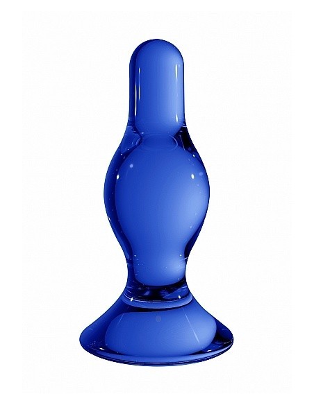 Szklany plug analny Classy - Blue - Korki analne szklane - 1