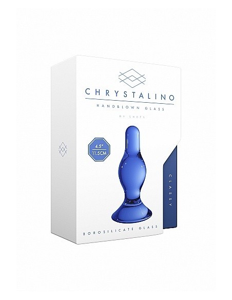 Szklany plug analny Classy - Blue - Korki analne szklane - 2