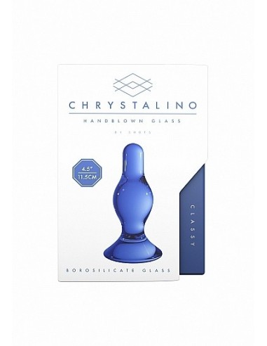 Szklany plug analny Classy - Blue - Korki analne szklane - 3