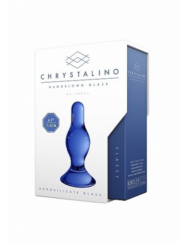 Szklany plug analny Classy - Blue - Korki analne szklane - 4