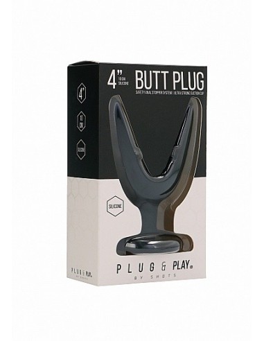 Korek analny zatyczka Butt Plug - Split 1 - 4 Inch - Black - Korki analne pozostałe - 2