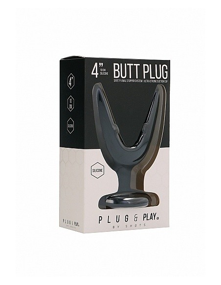 Korek analny zatyczka Butt Plug - Split 1 - 4 Inch - Black - Korki analne pozostałe - 2
