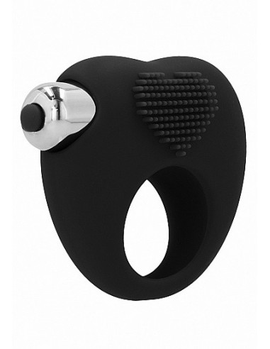 Pierścien erekcyjny wibrujący AUBIN Czarny - Pierścienie erekcyjne wibrujące - 1