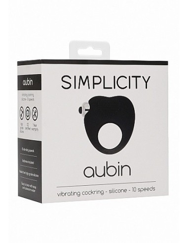 Pierścien erekcyjny wibrujący AUBIN Czarny - Pierścienie erekcyjne wibrujące - 2
