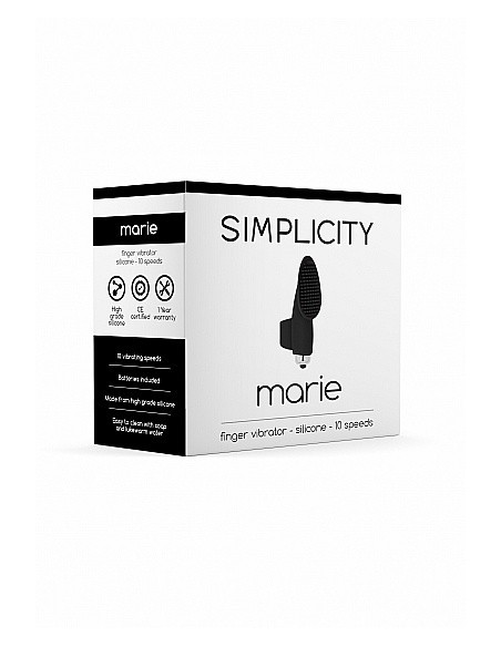 Wibrująca nakładka na palec MARIE Finger vibrator - Black - Nakładki na palce - 2