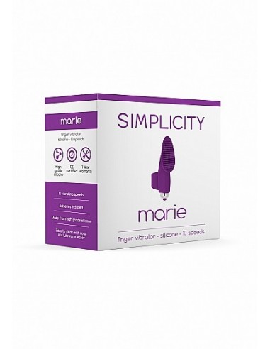 Wibrująca nakładka na palec MARIE Finger vibrator - Purple - Nakładki na palce - 2