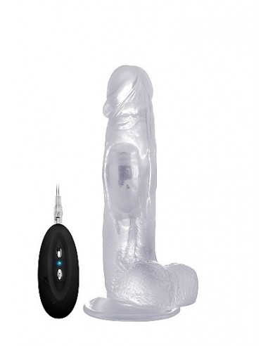 Realistyczny wibrator With Scrotum - Transparent 8'' - Wibratory Realistyczne - 1