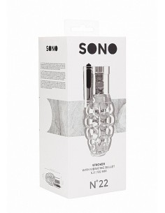 Nakładka Wibrująca No.22 Stroker Translucent - Przedłużki i nakładki na penisa - 1 2