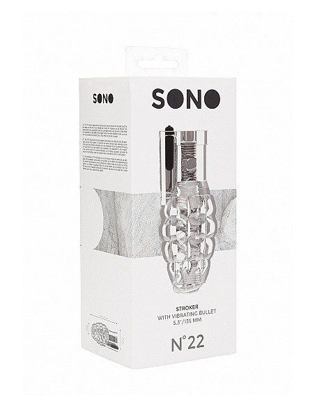Nakładka Wibrująca No.22 Stroker Translucent - Przedłużki i nakładki na penisa - 2