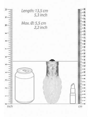 Nakładka Wibrująca No.22 Stroker Translucent - Przedłużki i nakładki na penisa - 4