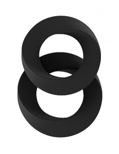 Zestaw pierścieni erekcyjnych na penisa No.24 - Cockring Set - Black - Pierścienie erekcyjne niewibrujące - 1