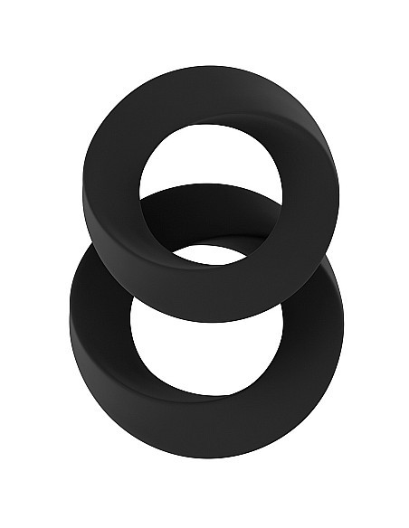 Zestaw pierścieni erekcyjnych na penisa No.24 - Cockring Set - Black - Pierścienie erekcyjne niewibrujące - 1