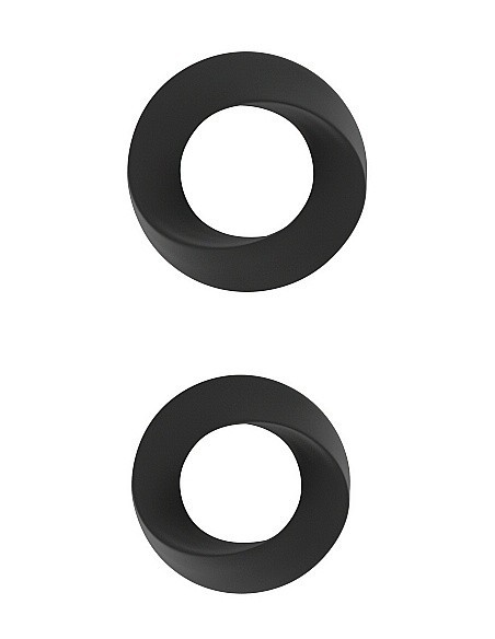 Zestaw pierścieni erekcyjnych na penisa No.24 - Cockring Set - Black - Pierścienie erekcyjne niewibrujące - 3