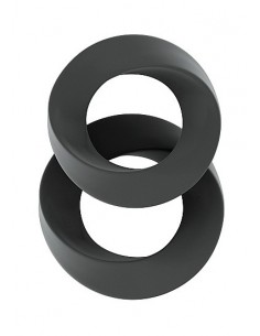 Zestaw pierścieni erekcyjnych na penisa No.24 - Cockring Set - Grey - Pierścienie erekcyjne niewibrujące - 1