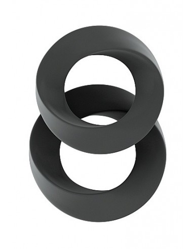 Zestaw pierścieni erekcyjnych na penisa No.24 - Cockring Set - Grey - Pierścienie erekcyjne niewibrujące - 1