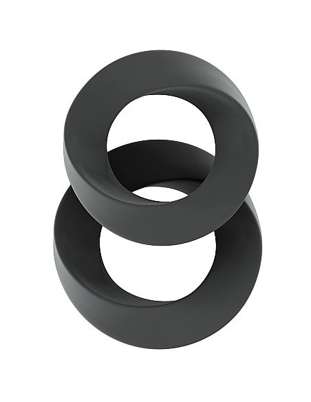 Zestaw pierścieni erekcyjnych na penisa No.24 - Cockring Set - Grey - Pierścienie erekcyjne niewibrujące - 1