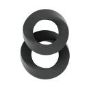 Pierścienie erekcyjne No.24 Cockring Set Grey - silikonowy zestaw w kształcie ósemki, średnice wewnętrzne 2,8 cm i 3,2 cm - 1