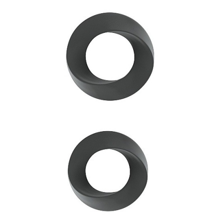 Pierścienie erekcyjne No.24 Cockring Set Grey - silikonowy zestaw w kształcie ósemki, średnice wewnętrzne 2,8 cm i 3,2 cm - 3