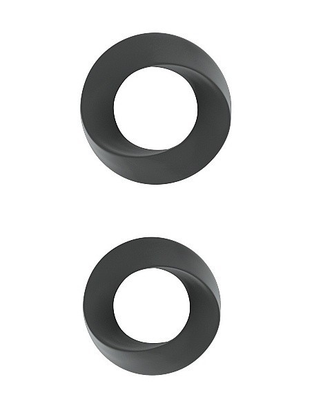 Zestaw pierścieni erekcyjnych na penisa No.24 - Cockring Set - Grey - Pierścienie erekcyjne niewibrujące - 3