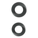 Pierścienie erekcyjne No.24 Cockring Set Grey - silikonowy zestaw w kształcie ósemki, średnice wewnętrzne 2,8 cm i 3,2 cm - 3