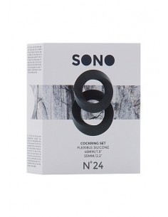 Zestaw pierścieni erekcyjnych na penisa No.24 - Cockring Set - Grey - Pierścienie erekcyjne niewibrujące - 1 2