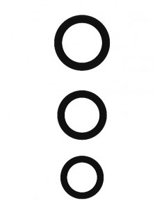 Zestaw pierścieni erekcyjnych na penisa No.25 - Cockring Set - Black - Pierścienie erekcyjne niewibrujące - 1 2