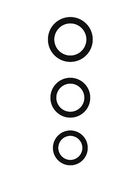 Zestaw pierścieni erekcyjnych na penisa No.25 - Cockring Set - Black - Pierścienie erekcyjne niewibrujące - 2