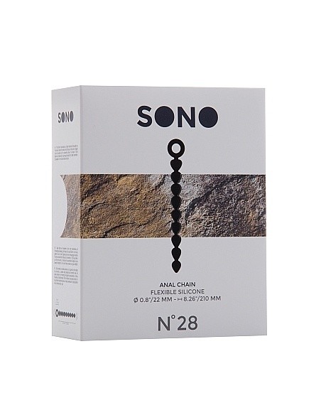 Kulki analne No.28 - Anal Chain - Black - Kulki analne, koraliki analne - 2