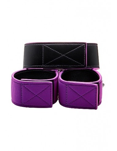 Kajdanki erotyczne Reversible Collar and Wrist Cuffs - Purple - Kajdanki erotyczne - 1