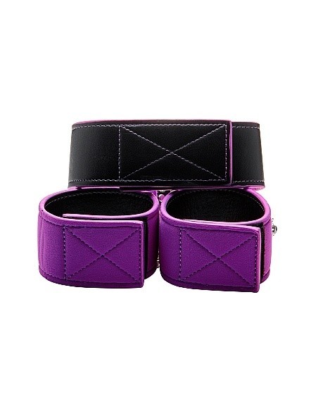 Kajdanki erotyczne Reversible Collar and Wrist Cuffs - Purple - Kajdanki erotyczne - 1