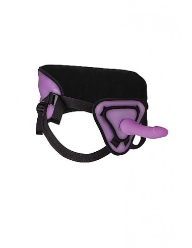 Dildo Na Pasku Deluxe Silicone Strap On - 8 Inch - Purple - Strap-ony, dilda na pasku bez wibracji - 4